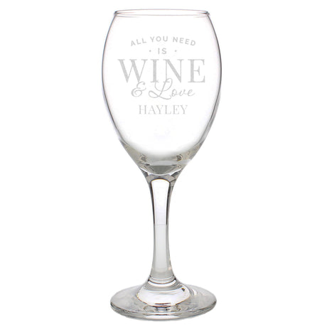 Personalised 'All You Need is Wine' Wine Glass - Wine Glasses at Gift Moments