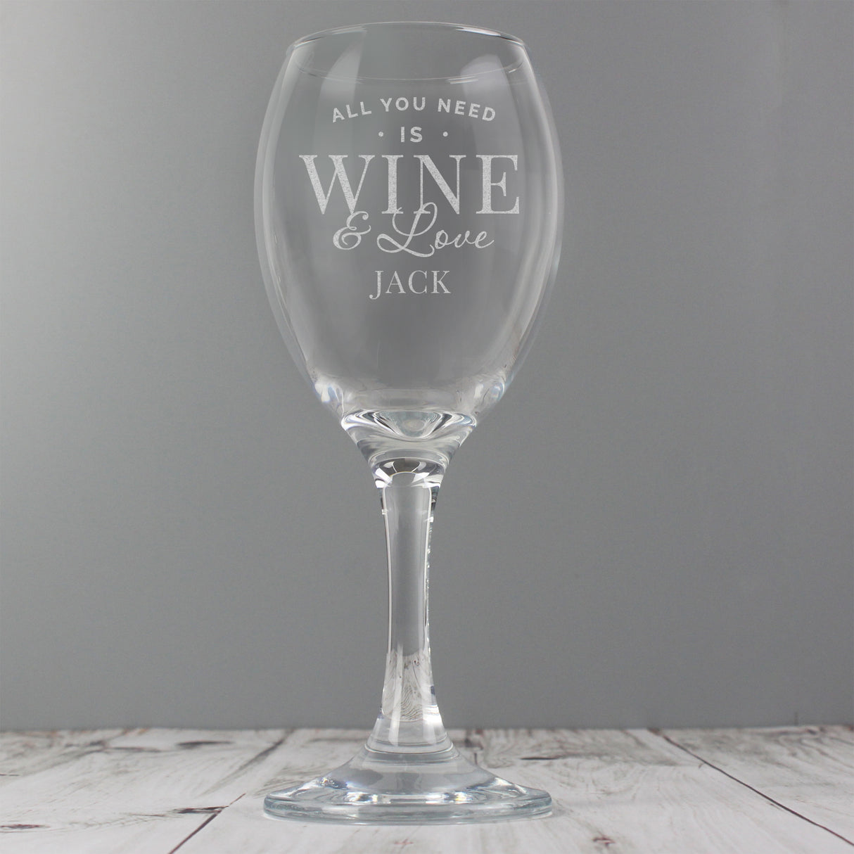 Personalised All You Need is Wine Glass: 5 - Wine Glasses By Gift Moments