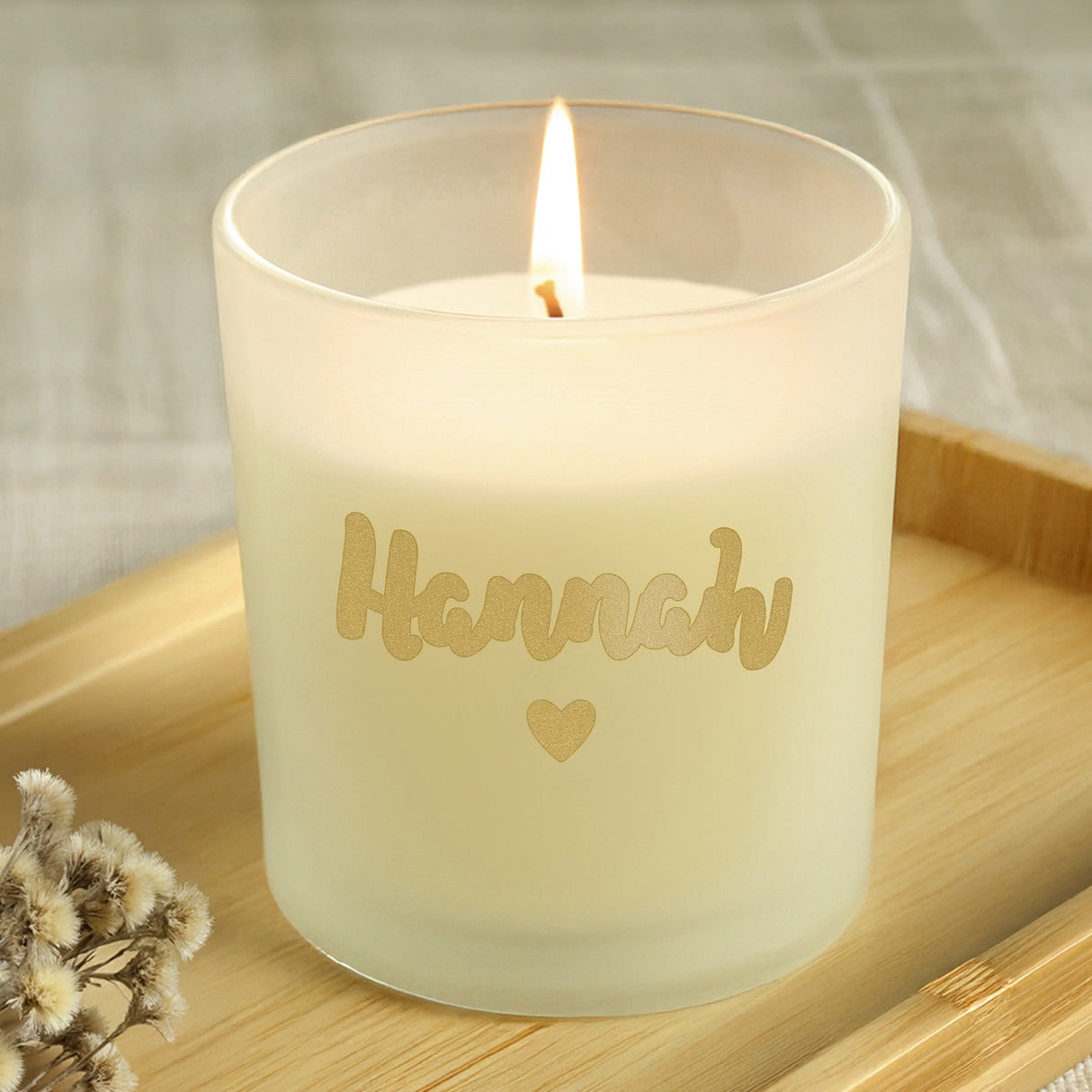 Personalised Gold Name Scented Jar Candle - Candles at Gift Moments