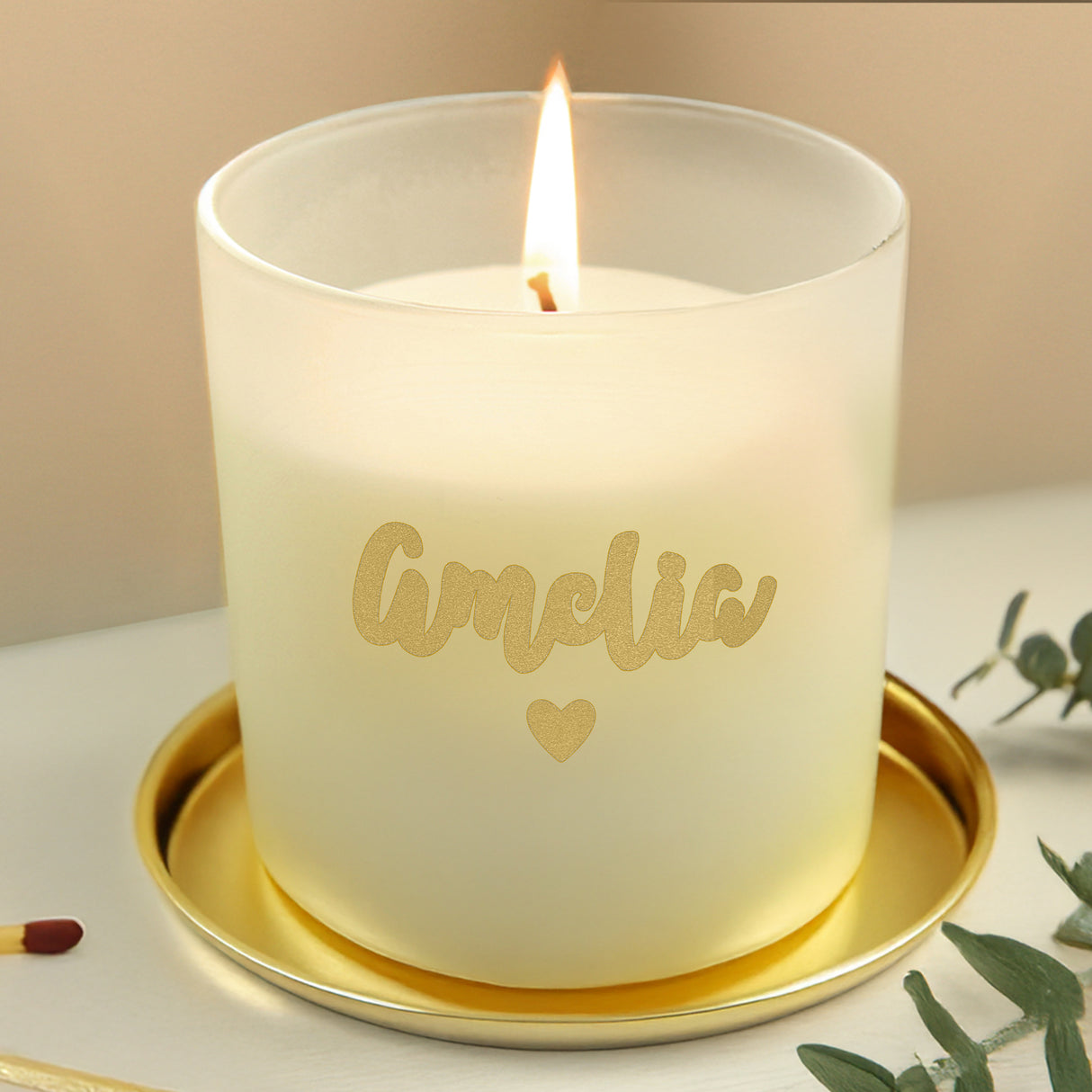 Personalised Gold Name Scented Jar Candle - Candles at Gift Moments