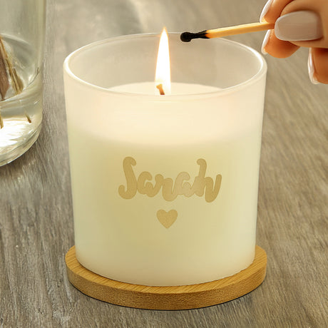 Personalised Gold Name Scented Jar Candle - Candles at Gift Moments