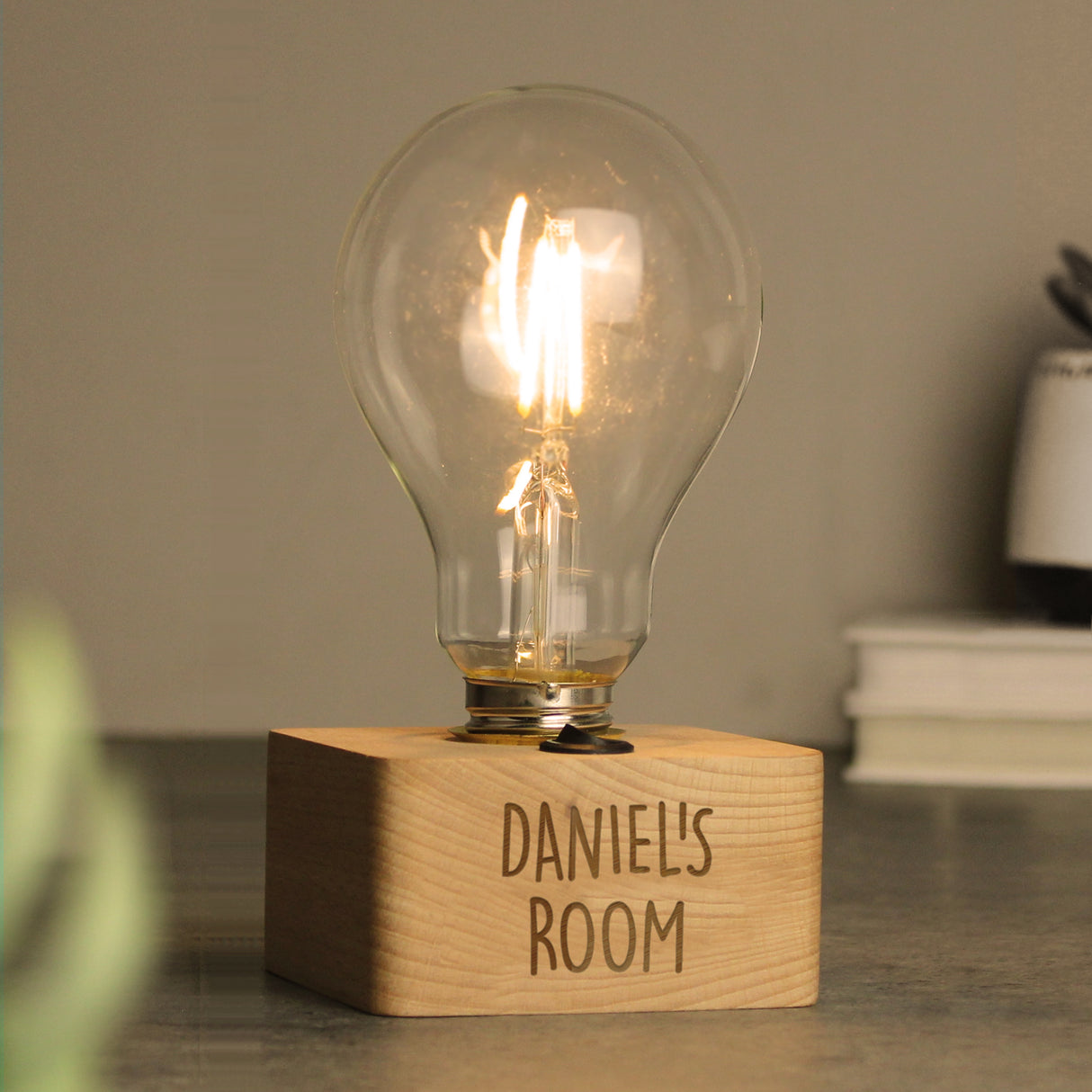 Personalised Free Text LED Bulb Table Lamp - LED Lighting at Gift Moments