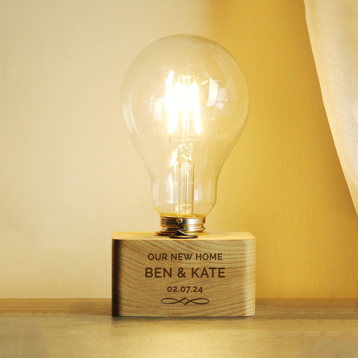 Personalised Decorative LED Bulb Table Lamp - LED Lighting at Gift Moments