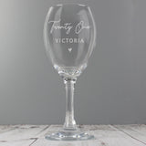 Personalised Big Age Wine Glass Gift: 2 - Wine Glasses By Gift Moments