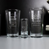 Personalised Always Look On The Bright Cider Life Pint Glass - Beer Glasses at Gift Moments