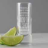 Personalised 'Worth A Shot' Shot Glass Default Title - Shot Glasses at Gift Moments