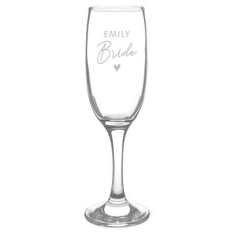 Personalised Bride Flute Glass - Champagne Flutes at Gift Moments