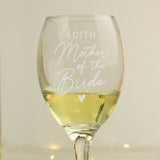 Personalised Mother of the Bride Wine Glass - Wine Glasses at Gift Moments