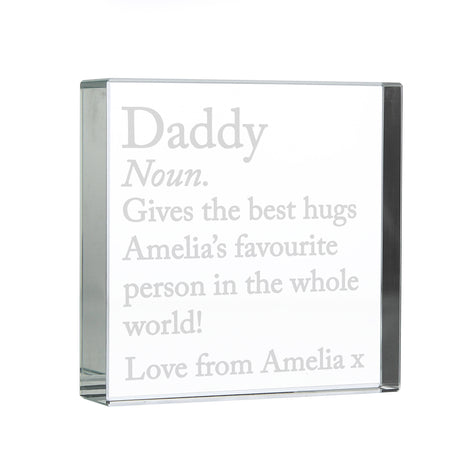 Personalised Dictionary Definition Crystal Token - Crystal Tokens at Gift Moments