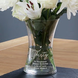 Personalised Big Age Glass Vase Default Title - Vases at Gift Moments