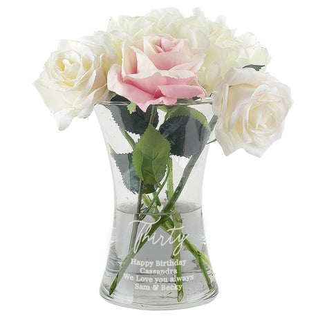 Personalised Big Age Glass Vase - Vases at Gift Moments