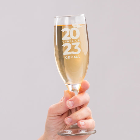 Personalised Class of Graduation Flute - Champagne Flutes at Gift Moments