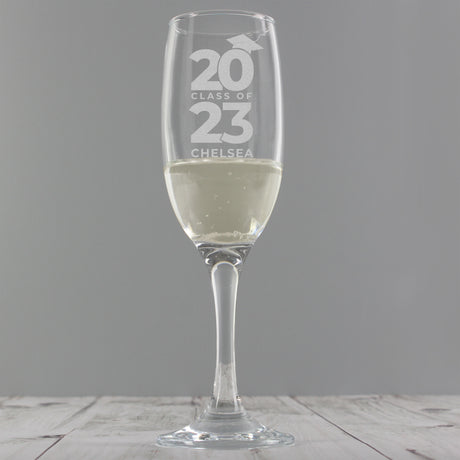 Personalised Class of Graduation Flute - Champagne Flutes at Gift Moments