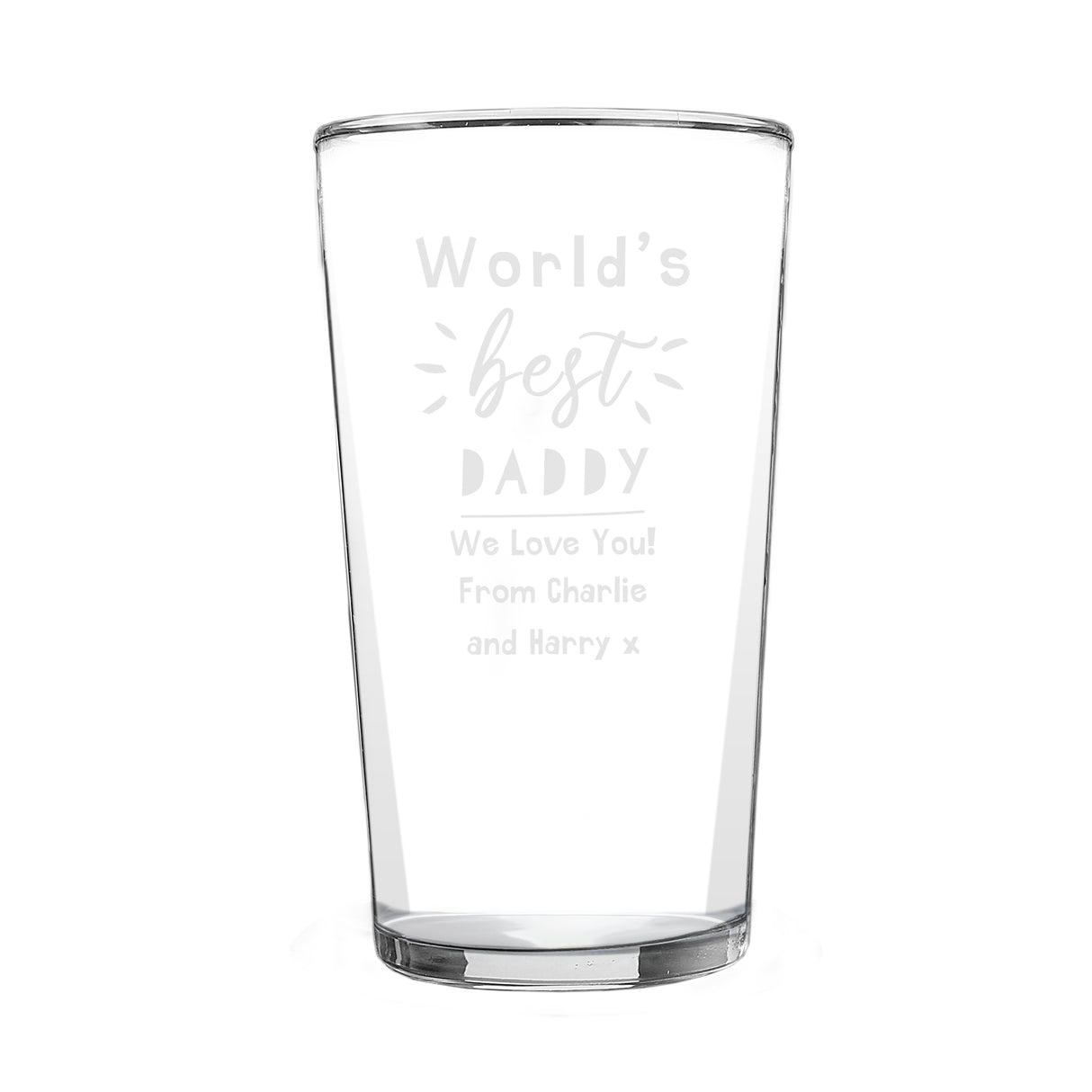 Personalised World’s Best Pint Glass: 5 - Beer Glasses By Gift Moments