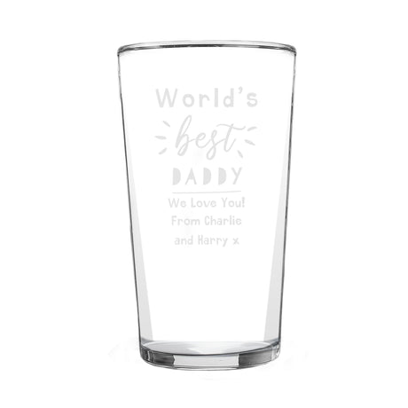 Personalised World's Best Pint Glass - Beer Glasses at Gift Moments