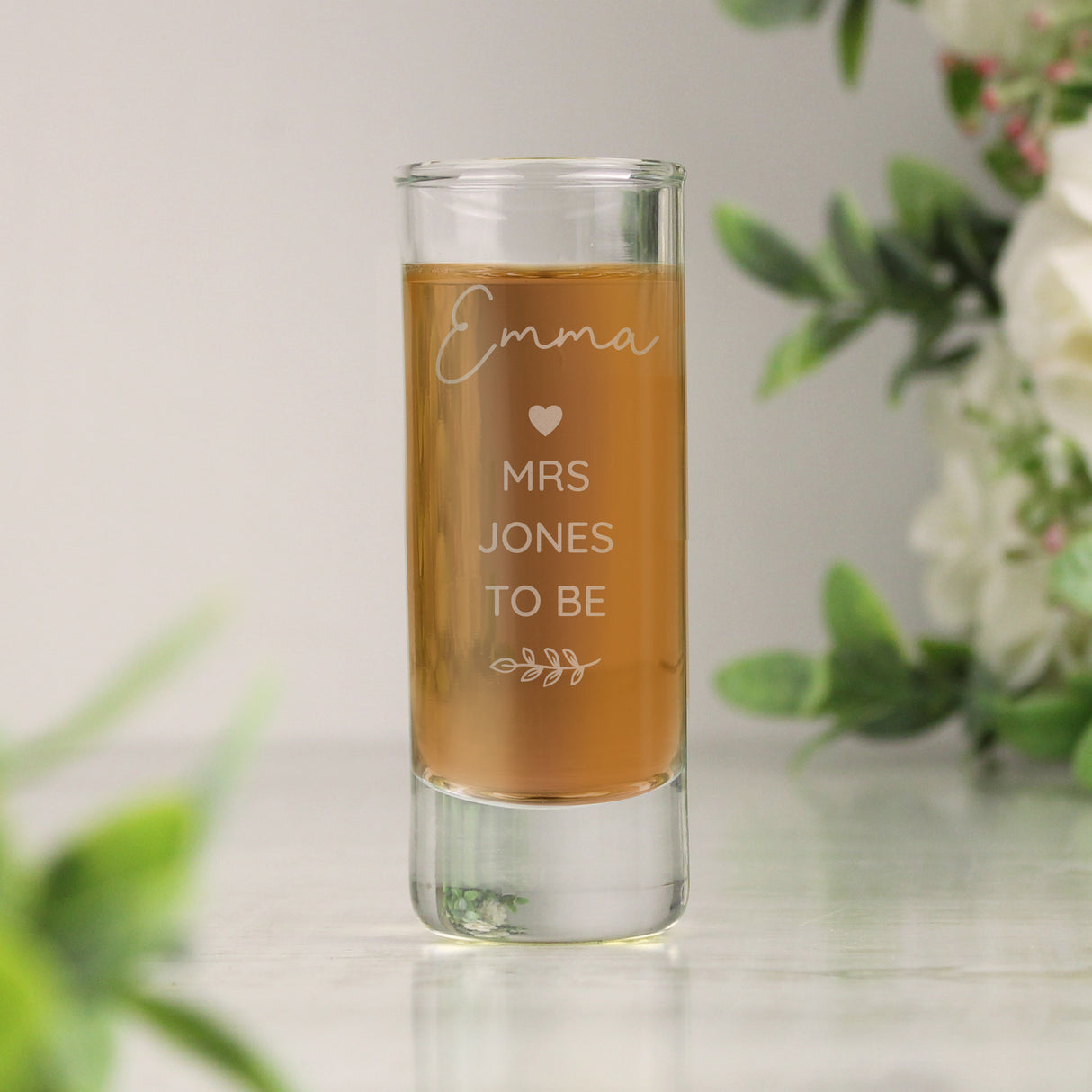 Personalised Free Text Botanical Shot Glass - Shot Glasses at Gift Moments