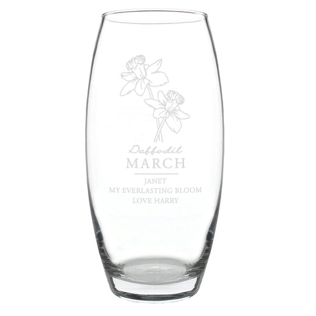 Personalised March Birth Flower Bullet Vase - Vases at Gift Moments