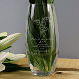 Personalised May Birth Flower Bullet Vase - Vases at Gift Moments