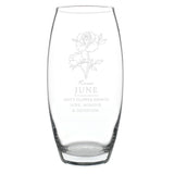 Personalised June Birth Flower Bullet Vase - Vases at Gift Moments