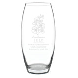 Personalised July Birth Flower Bullet Vase - Vases at Gift Moments