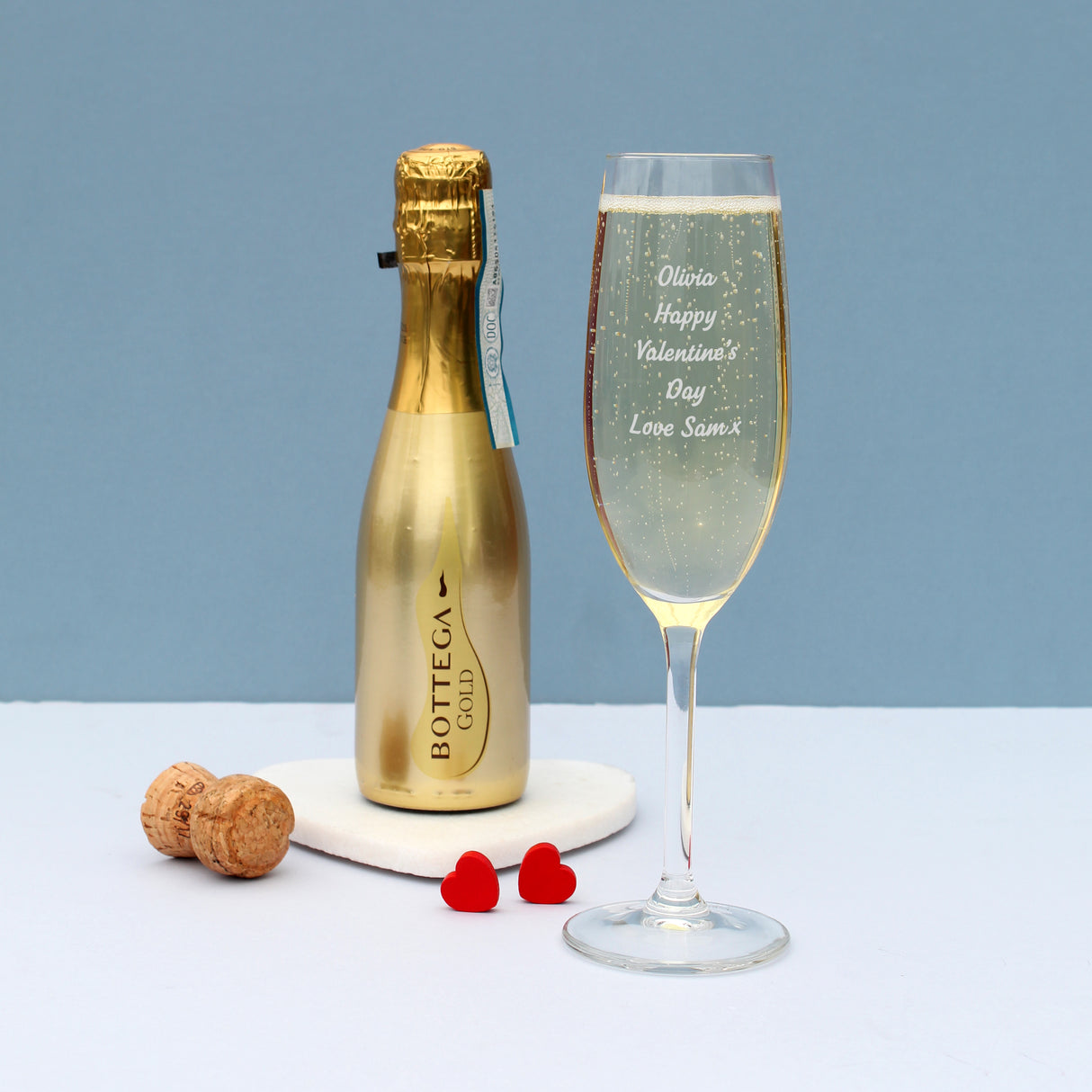 Personalised Flute & Gold Prosecco Gift Set: 1 - Alcohol Sets By Gift Moments