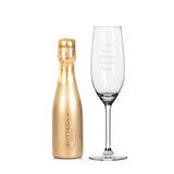 Personalised Flute & Gold Prosecco Gift Set: 3 - Alcohol Sets By Gift Moments