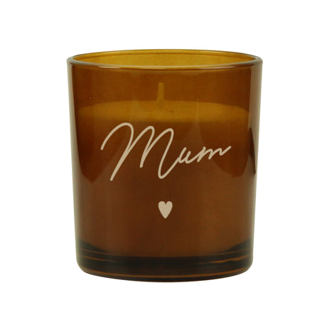 Personalised Amber Glass Candle - Candles at Gift Moments