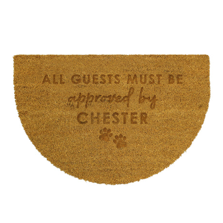 Personalised Approved By The Pet Half Moon Indoor Doormat - Doormats at Gift Moments