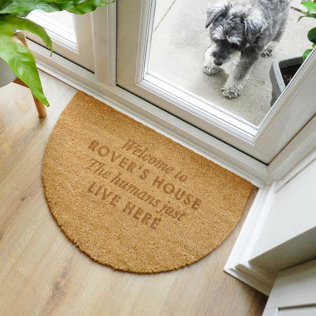 Personalised Free Text Half Moon Indoor Doormat - Doormats at Gift Moments