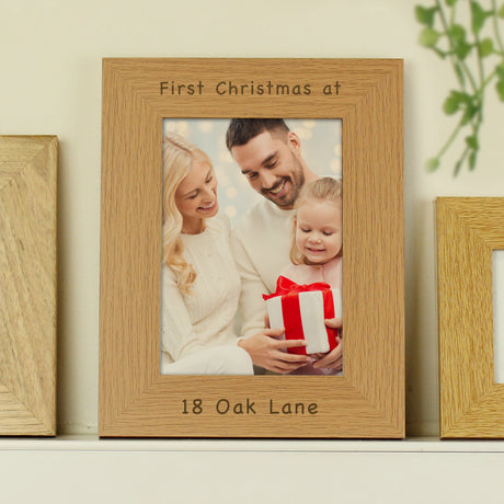 Personalised 5x7 Oak Finish Photo Frame - Photo Frames at Gift Moments