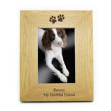 Personalised Oak Finish 6x4 Paw Prints Photo Frame - Photo Frames at Gift Moments