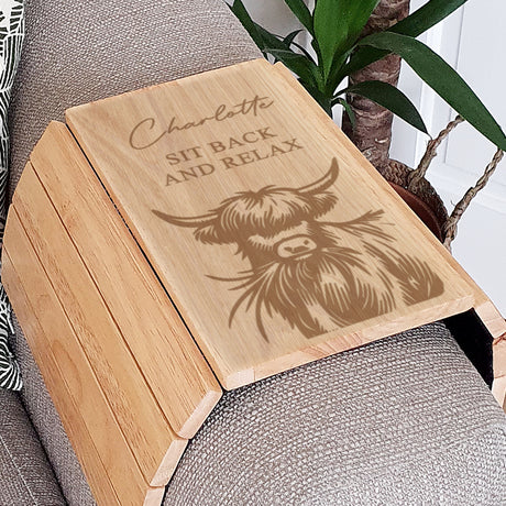 Personalised Highland Cow Sofa Tray Default Title - Coasters at Gift Moments