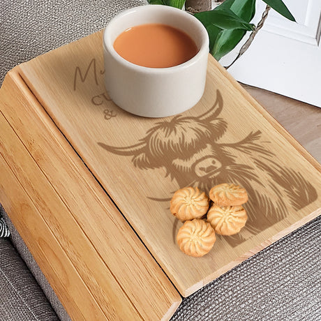 Personalised Highland Cow Sofa Tray - Coasters at Gift Moments