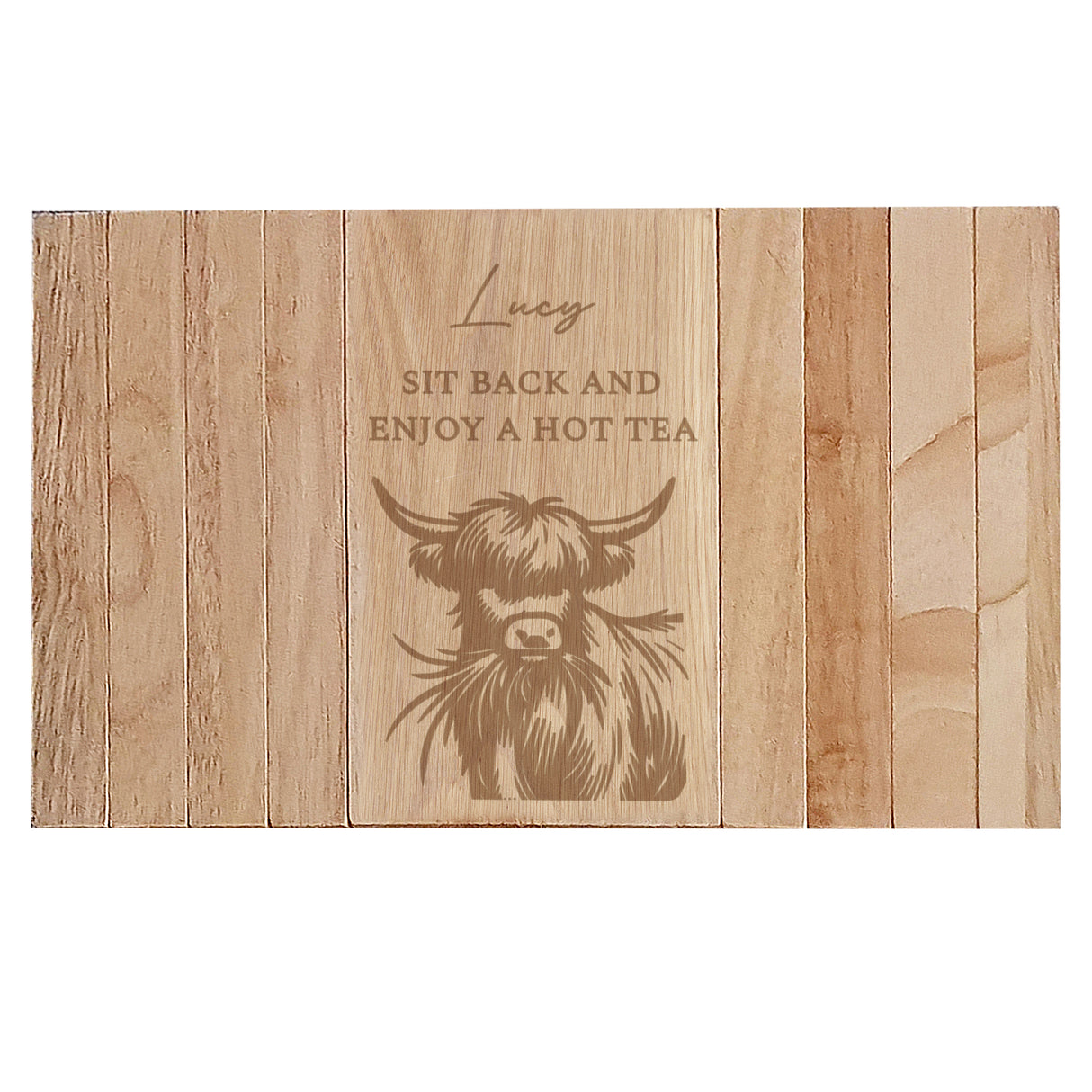 Personalised Highland Cow Sofa Tray - Coasters at Gift Moments