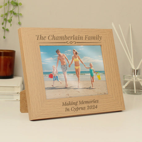 Personalised Oak Finish 5x7 Photo Frame: 2 - Photo Frames By Gift Moments