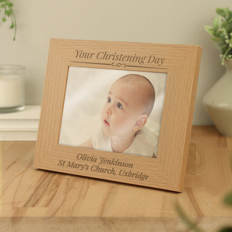 Personalised Oak Finish 5x7 Photo Frame: 3 - Photo Frames By Gift Moments