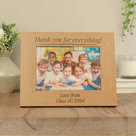 Personalised Oak Finish 5x7 Photo Frame: 1 - Photo Frames By Gift Moments