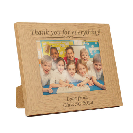 Personalised Oak Finish 5x7 Photo Frame: 4 - Photo Frames By Gift Moments