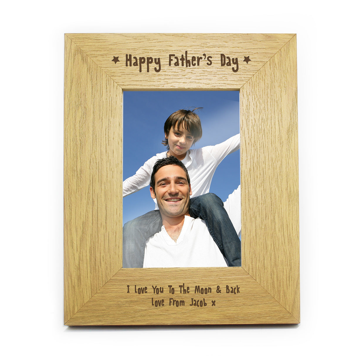 Personalised Oak 6x4 Father’s Day Frame: 2 - Photo Frames By Gift Moments