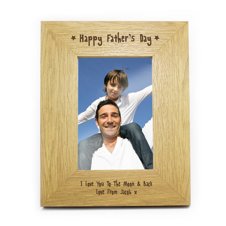 Personalised Oak 6x4 Father’s Day Frame: 2 - Photo Frames By Gift Moments