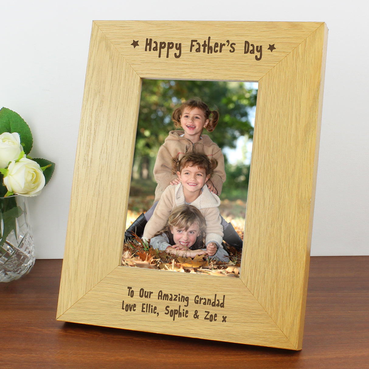 Personalised Oak 6x4 Father’s Day Frame: 3 - Photo Frames By Gift Moments