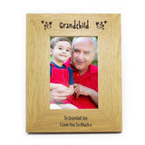 Personalised Oak Grandchild Photo Frame 4x6: 2 - Photo Frames By Gift Moments