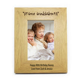 Personalised Oak Frame for Great Grandchildren: 3 - Photo Frames By Gift Moments