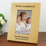 Personalised Oak Frame for Great Grandchildren: 2 - Photo Frames By Gift Moments