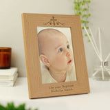 Personalised Religious Swirl 5x7 Oak Finish Photo Frame - Photo Frames at Gift Moments