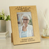 Personalised Oak Finish Photo Frame 4x6: 1 - Photo Frames By Gift Moments