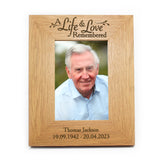 Personalised Oak Finish Photo Frame 4x6: 3 - Photo Frames By Gift Moments