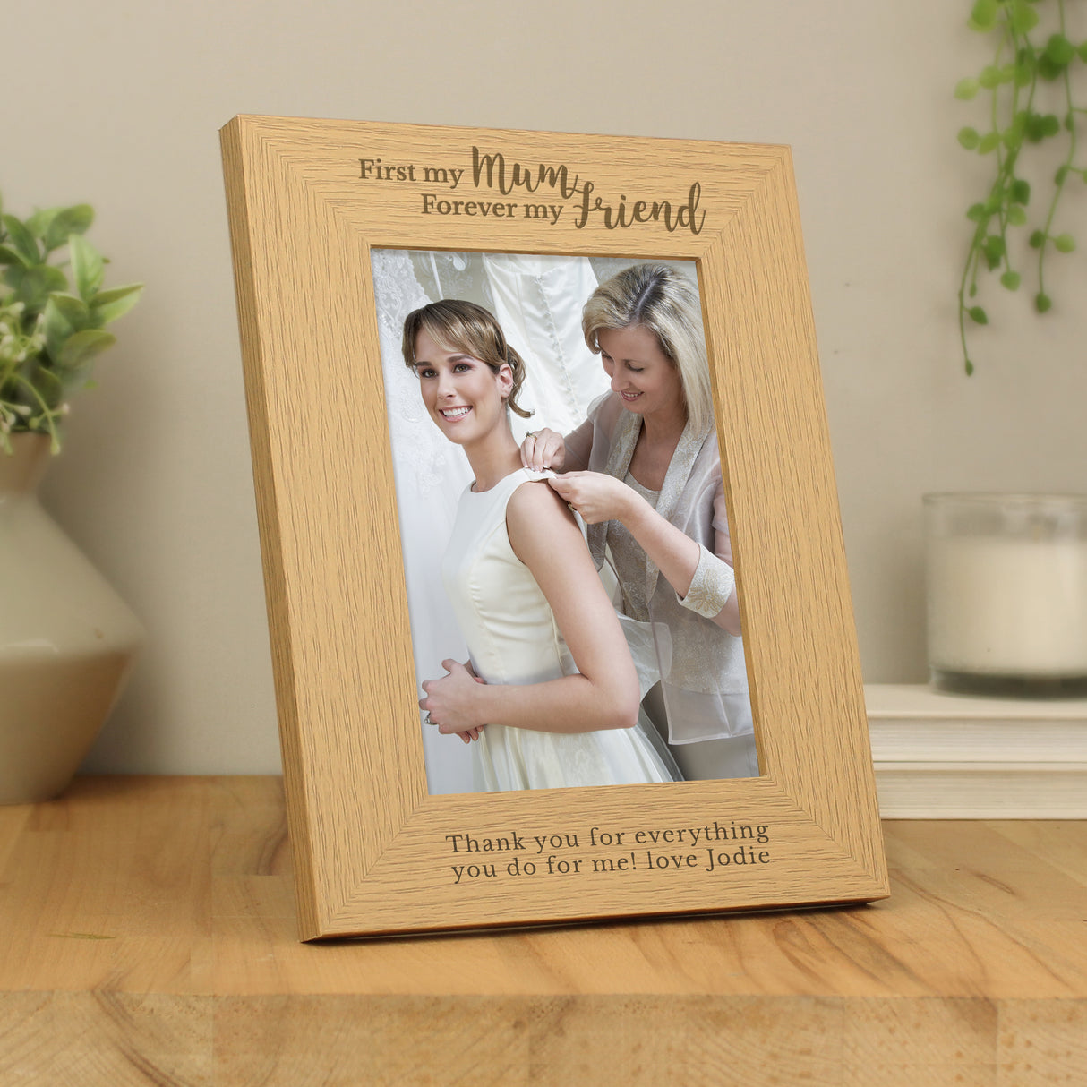 Personalised Mum Photo Frame 5x7 Oak Finish: 1 - Photo Frames By Gift Moments