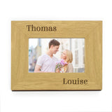 Personalised Couples 6x4 Oak Finish Photo Frame - Photo Frames at Gift Moments