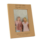 Personalised Oak Finish Anniversary Photo Frame: 4 - Photo Frames By Gift Moments